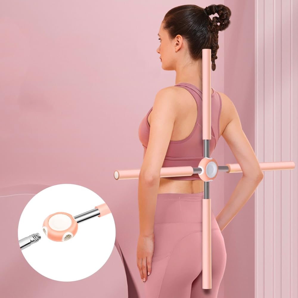 Rukebu Posture Corrector Yoga Posture Stick for WomenDisassembly Design Humpback Posture Corrector for Men Women Kids