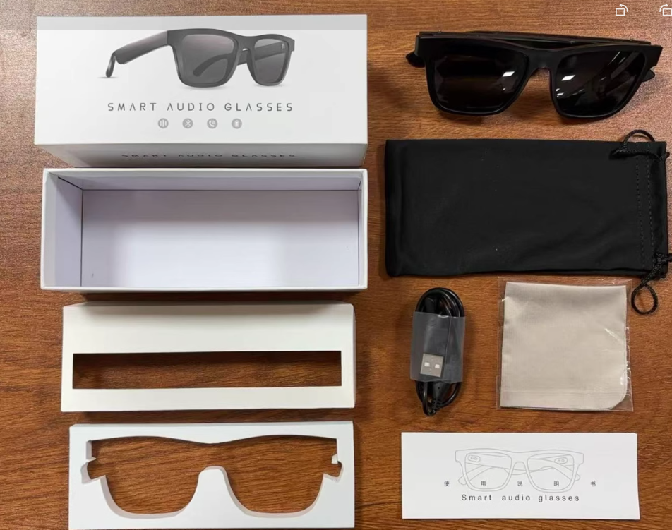 Smart Glasses Black Technology Headset Bluetooth Sunglasses